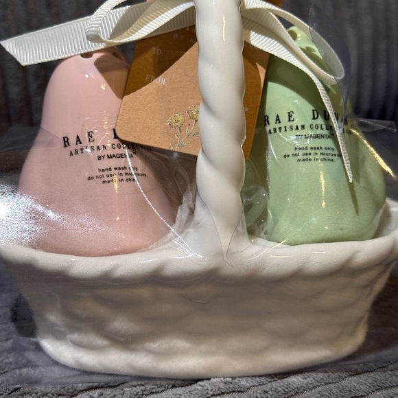 Rae Dunn Salt and Pepper Shaker Set - Green and Pink - Picture 5 of 12